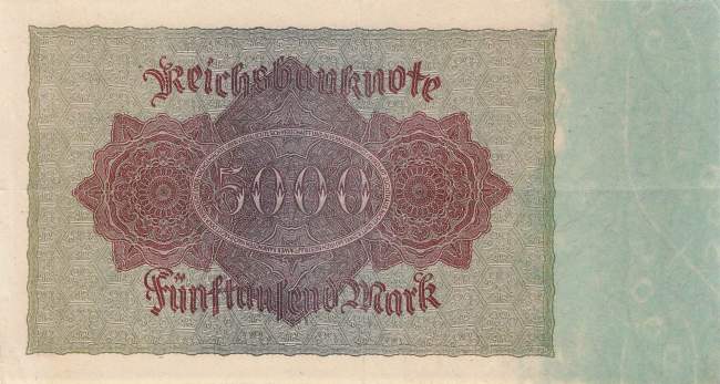 5000 Mark 1922 ro.77 B vf